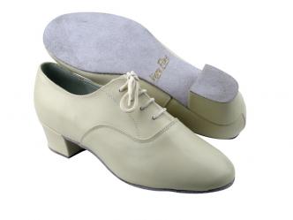 Dance shoes men creamy white leather   